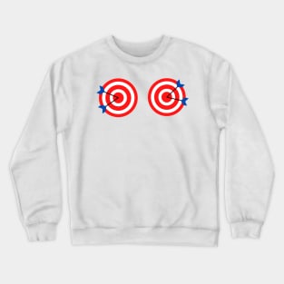 red blue archery target design Crewneck Sweatshirt